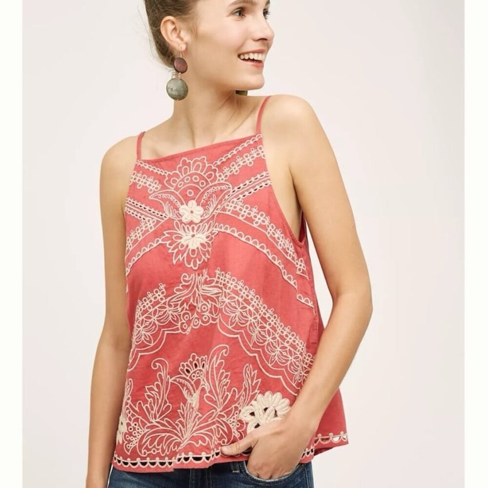 Anthropologie Vanessa Virginia Terracotta Tank